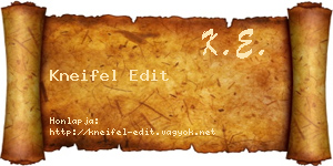 Kneifel Edit névjegykártya